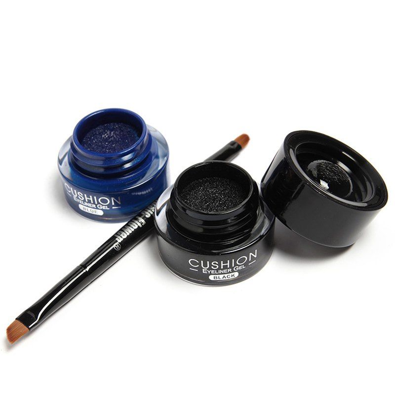 [32 OFF] 2 Pcs Waterproof Liquid Eyeliner Gel Kit Rosegal