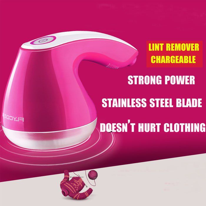 

FLYCO FR5006 Lint Remover Stainless Steel Wire Mesh Clothes Fuzz Shaver, Rose red