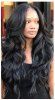 Orgshine Fashion Long Big Wave Synthetic Hair Wig Black Color HG204 -  