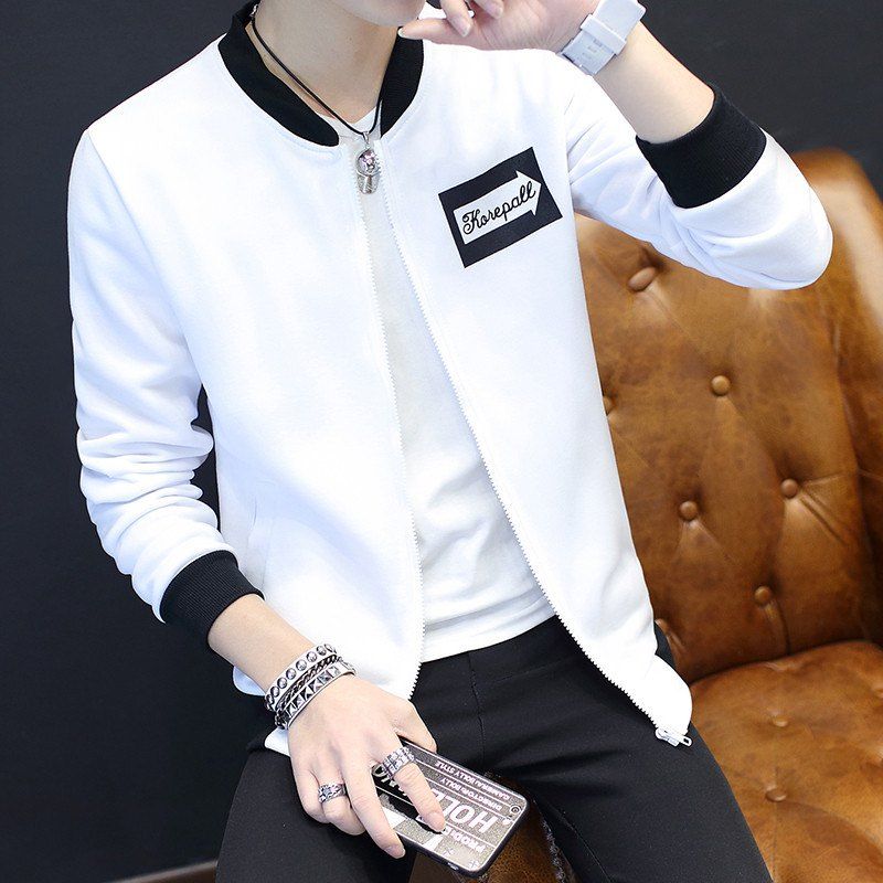 

Men' Printed Fashion Jackets, White