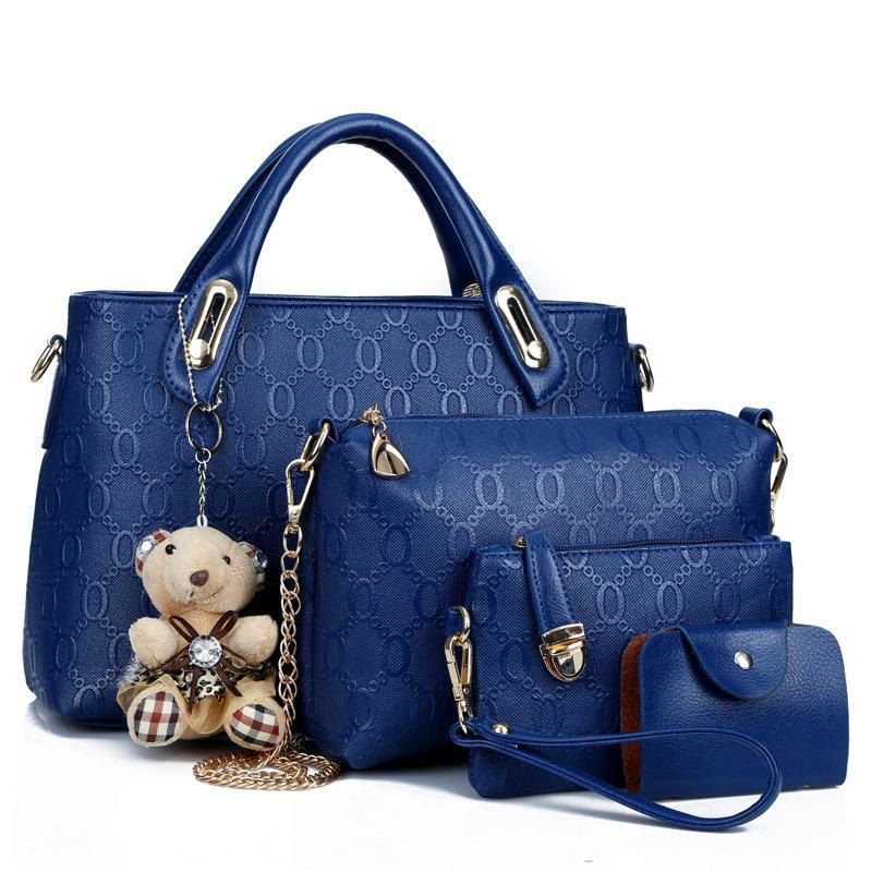 

PU Leather Handbags Composite Shoulder Bag for Women, Blue
