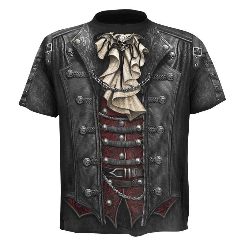 

The Round Neck 3d Digital Printing T - Shirt Male, Screen color