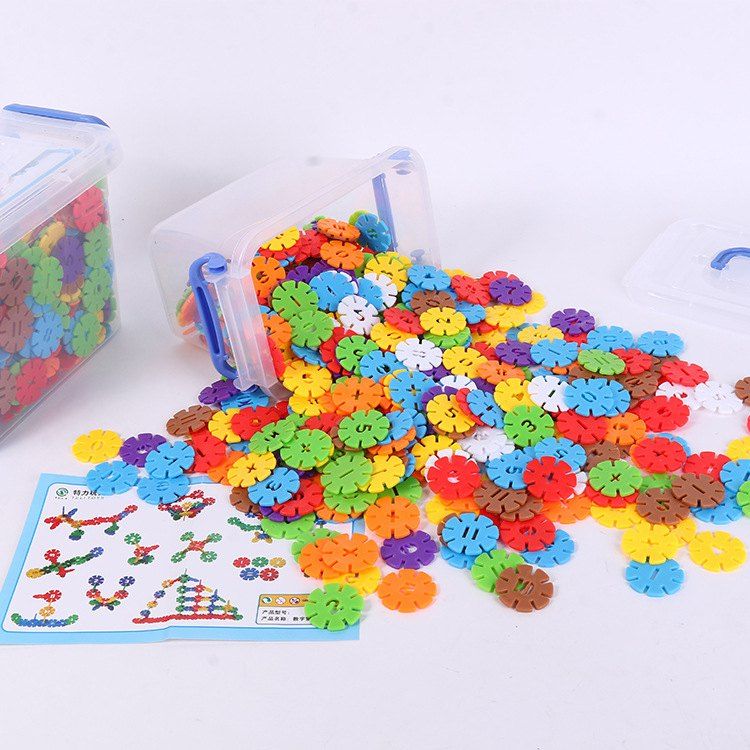

Snowflake Block Set Spelling Puzzle Kindergarten Baby Game Toy 3 - 6 Years Old, Ordinary thin bag with about 150 pieces
