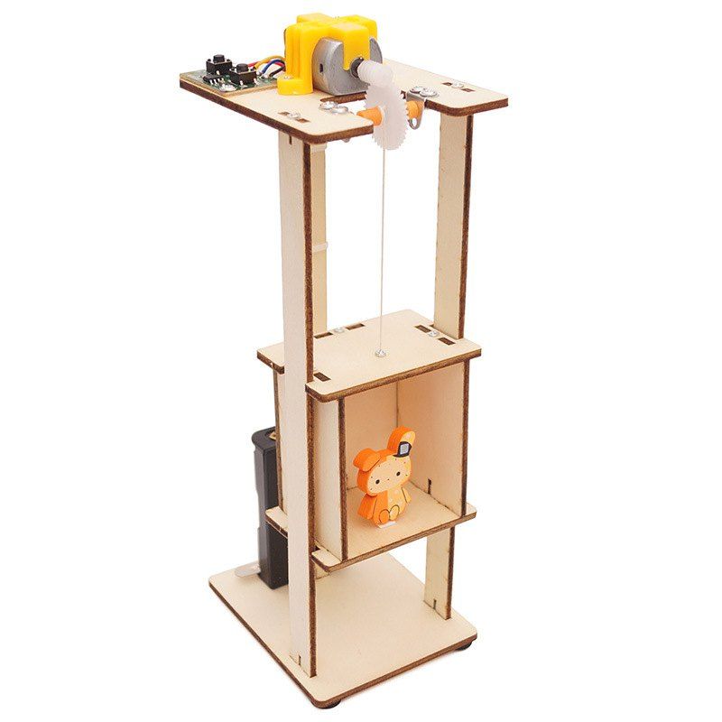 

Elevator Lift Technology Small Production DIY Small Invention Small and Medium-sized Teaching Toy Laboratory Equipment, Blonde