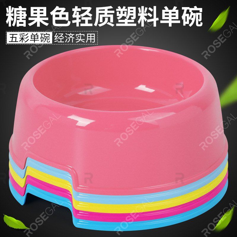 colorful plastic dog bowls