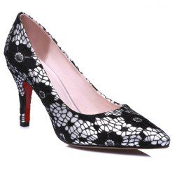 flower pattern pumps