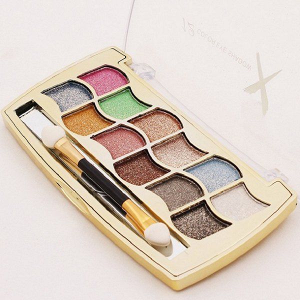 [64 OFF] Stylish 12 Colours Long Lasting Diamond Eyeshadow Palette