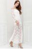Off Shoulder Maxi Sheath Lace Sheer Party Prom Dress -  