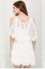 Ladylike Scoop Neck Off-The-Shoulder Lace See-Through Dress For Women -  