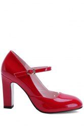Elegant Ankle-Wrap and Chunky Heel Design Pumps For Women