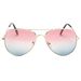 Gradual Color Lenses Metal Frame Pilot Sunglasses -  