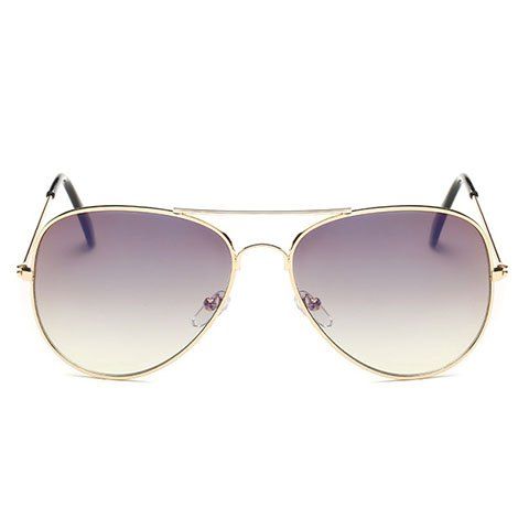 [66% OFF] Gradual Color Lenses Metal Frame Pilot Sunglasses | Rosegal