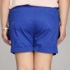 Casual solides Color Plus Shorts Taille pour les femmes - Bleu Saphir L