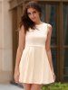 Sexy Round Neck Sleeveless Backless Bowknot Design Dress For Women -  