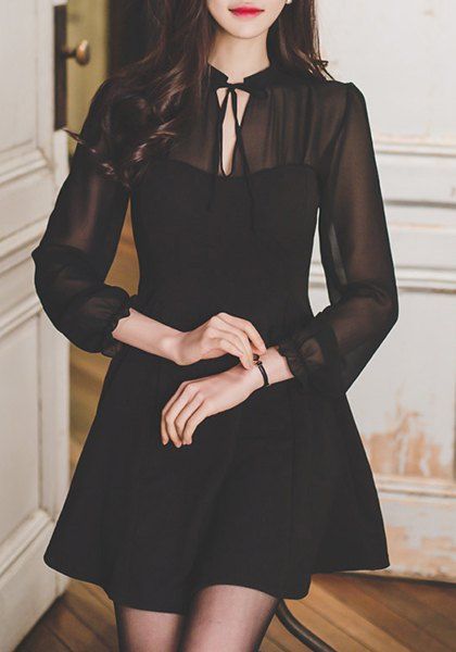 Black Chiffon Dress