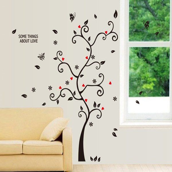 

Photo Frame Tree Shape Removeable Vinyl Wall Stickers, Black