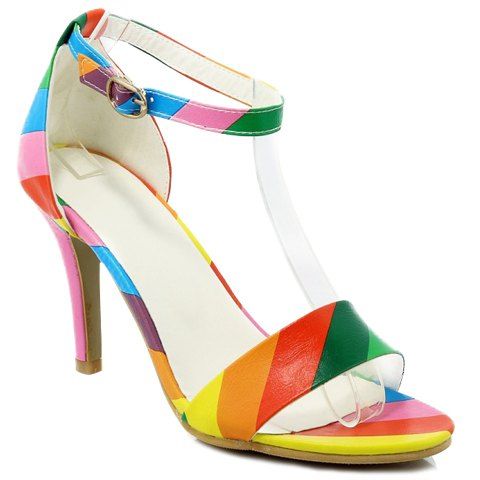 iridescent sandals