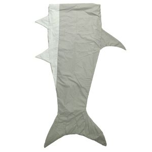 

Chic Quality Flannel Double Layer Shark Design kids Sleeping Bag Blanket, Gray