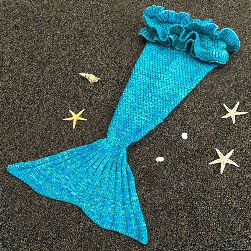 [60% OFF] Chic Knitting Mermaid Design Baby Sleeping Bag Blanket | Rosegal