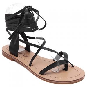 Flip Flop Lace Up Flat Sandals