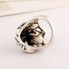 Punk Style Lion Head Shape Ring For Men -  