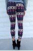 Chic Geometrical Print Color Block Skinny Leggings For Women -  