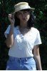 Sweet V-Neck White Lace Spliced Short Sleeve T-Shirt For Women -  