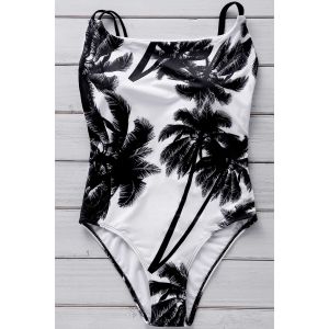 Colormix L Cami Coconut Palm Print One Piece Swimwear | RoseGal.com