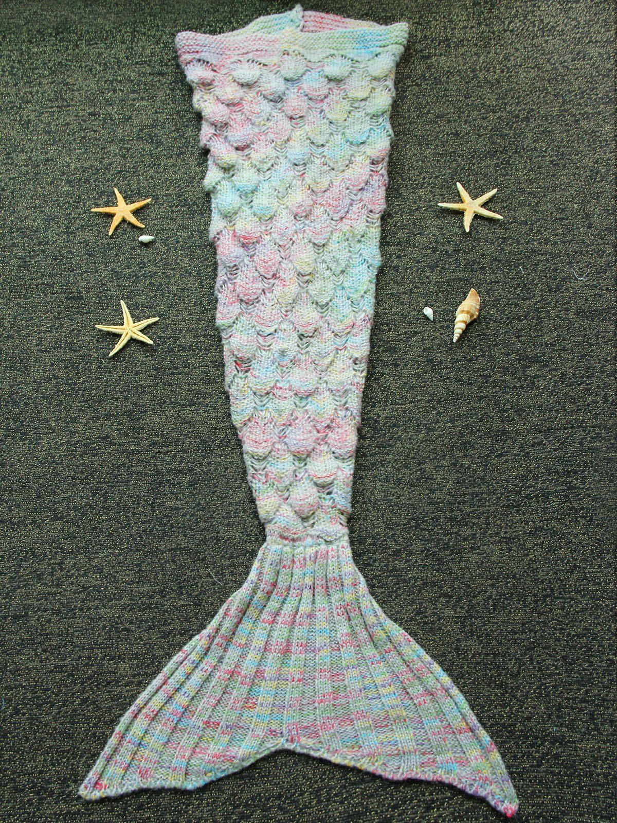 2018 Endearing Multicolored Mermaid Knitted Blankets And Throws In