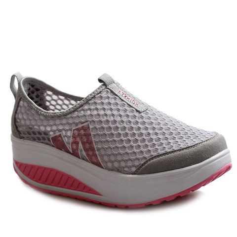 Casual Letter and Splicing Design Athletic Shoes For Women - Gray - 37 Casual Letter and Splicing Design Athletic Shoes For Women - Gray - 37