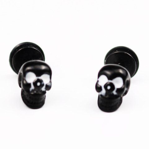 2018 Pair Of Vintage Skull Earrings For Men In Black Rosegal