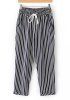 drawstring striped pants