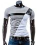 PU Leather Color Block Panel T-Shirt -  