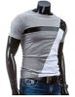 PU Leather Color Block Panel T-Shirt -  