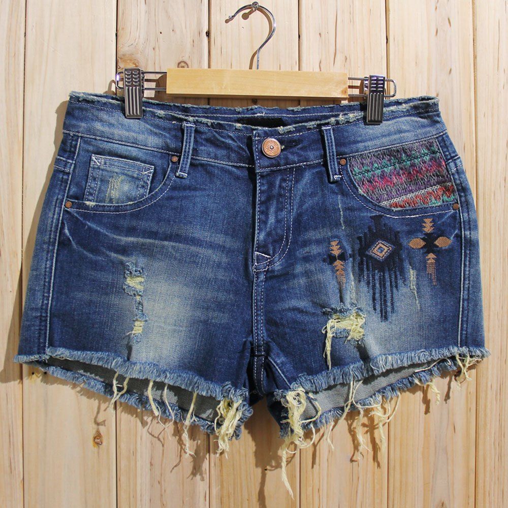 bleached ripped shorts