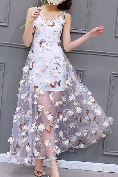 net butterfly gown