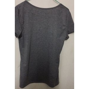 Gray Xl Simple Style Scoop Collar Short Sleeve Slimming Gray T-shirt ...