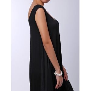 Spaghetti Strap Loose Fitting Plain Sleeveless Jumpsuits