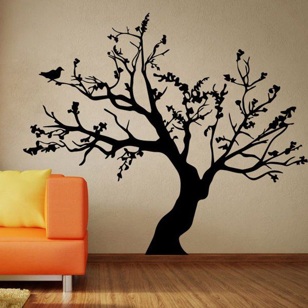 Black Fashion Big Tree Pattern Background Wall Sticker For Bedroom Fashion Big Tree Pattern Background Wall Sticker For Bedroom Livingroom Decoration