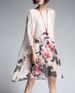 Floral Print Dress with Cami Dress -  
