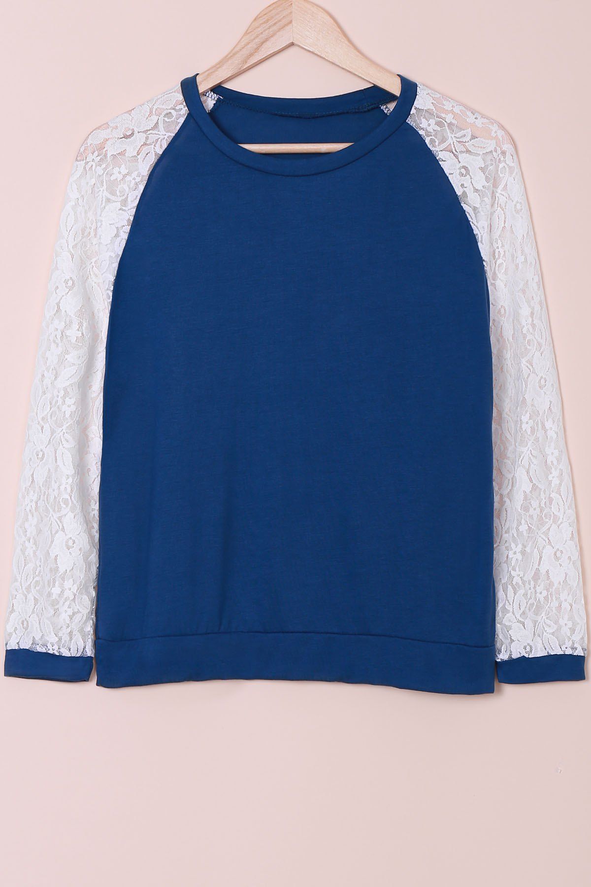 vintage printed colour round neck splicing sweatshirt