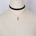 Rock Small Cross Pendant Double Chokers Necklace -  