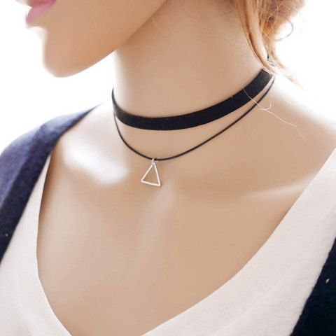 rosegal choker layered triangle necklace necklaces simple