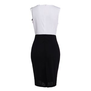 Neck button dress a line sweetheart embellished