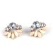 Pair of Water Drop Geometric Faux Crystals Stud Earrings -  
