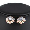 Pair of Water Drop Geometric Faux Crystals Stud Earrings -  