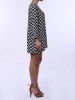 Casual Style Round Neck Long Sleeve Printed Loose-Fitting Women's Dress -  