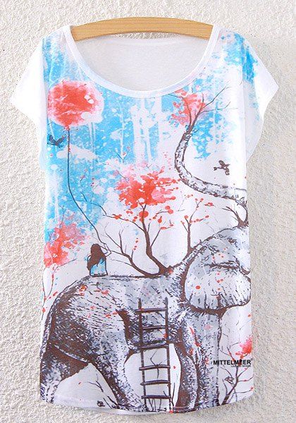 shirt with elephant print