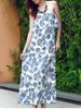 Flounce Floral Bandeau Maxi Summer Dress -  