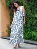 Flounce Floral Bandeau Maxi Summer Dress -  